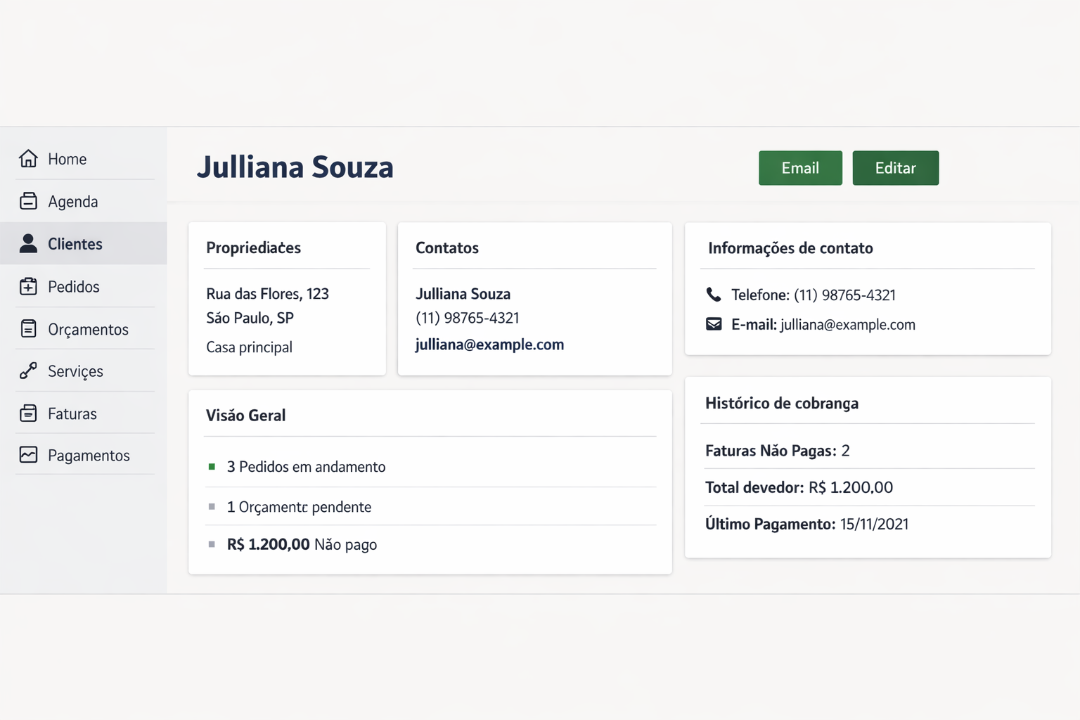 Painel Vorlynt — CRM, leads e agendamentos